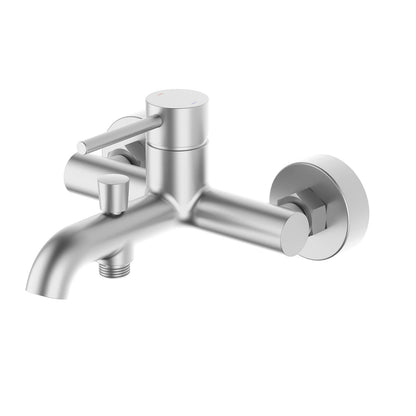 Aquavit Circular brushed nickel solid brass wall-mounted bath shower mixer AT092200
