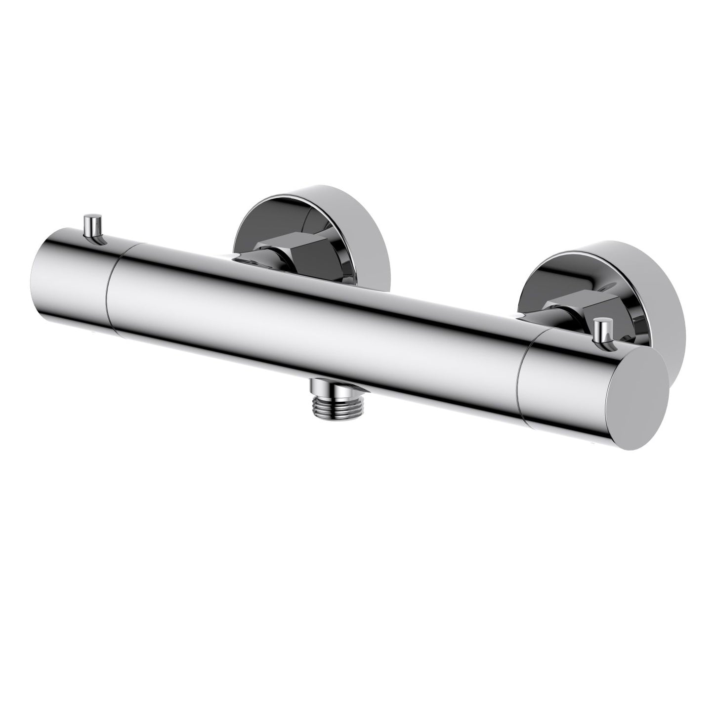 Aquavit Circular chrome cool-touch thermostatic shower mixer AT092300