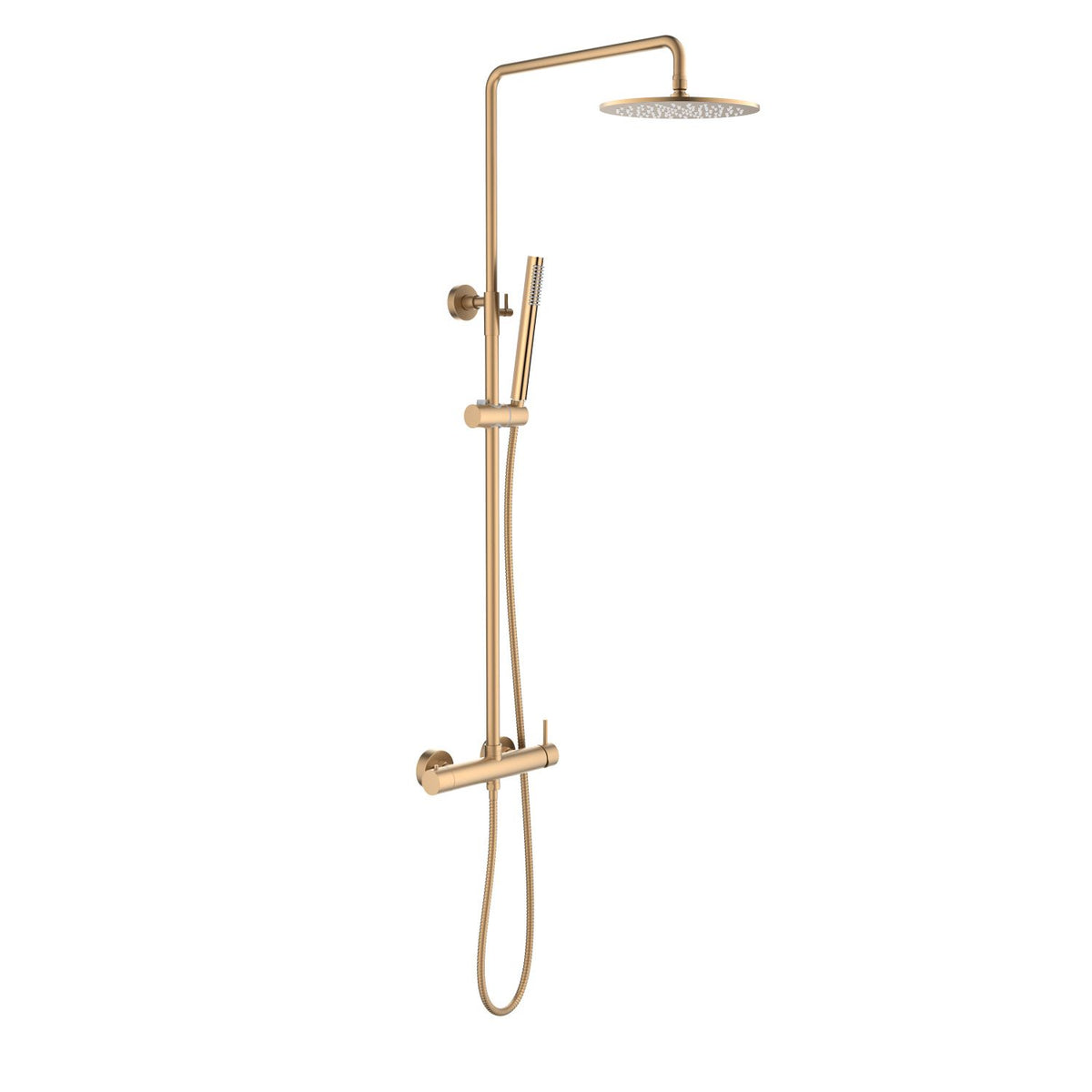 Aquavit Circular brushed rose gold two-outlet shower column with SUS304 head shower AT096202
