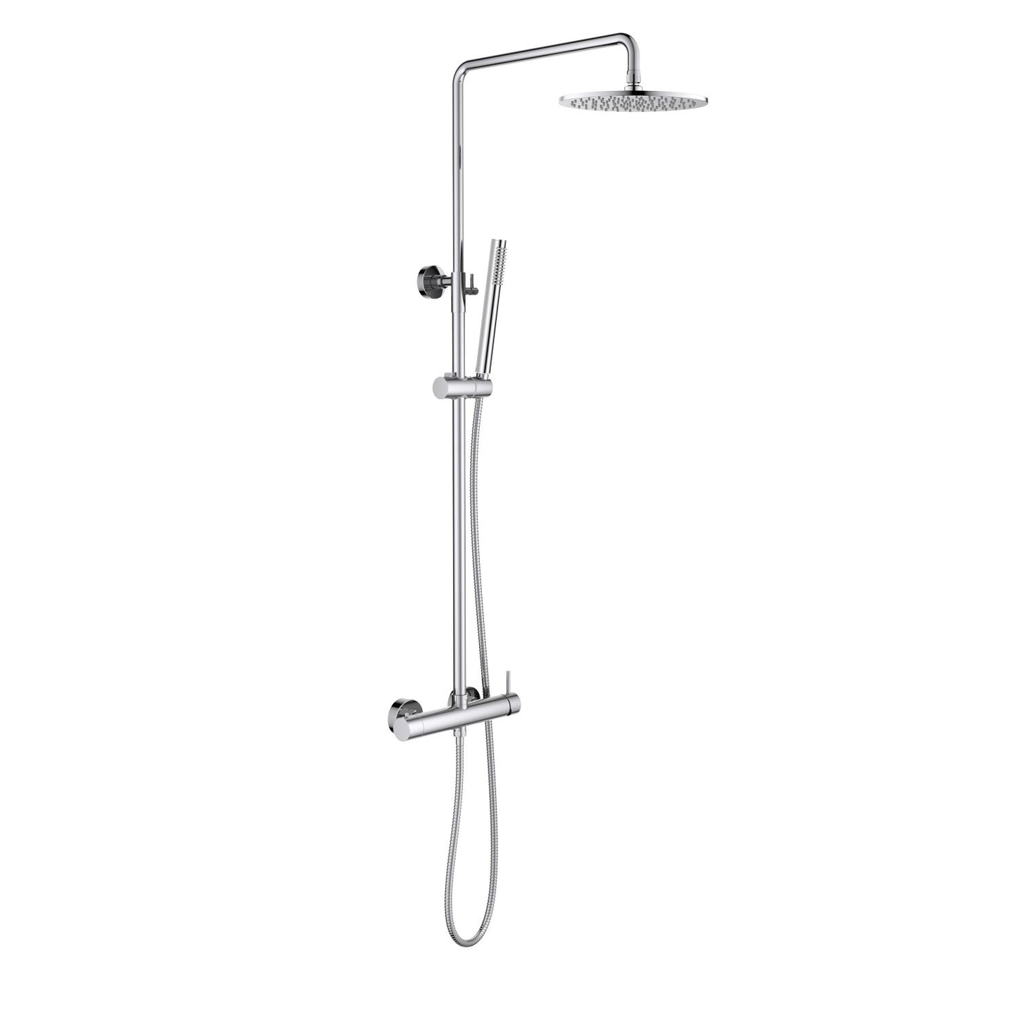 Aquavit Circular chrome two-outlet shower column with SUS304 head shower AT096202