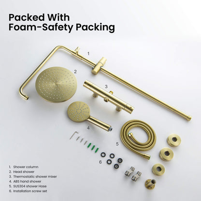 AT097502 shower column components packed with protective EPE foam