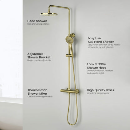 Aquavit AT097502 shower column materials and component overview