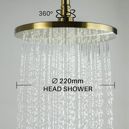 AT097502 Ø220 mm overhead shower with adjustable spray angle