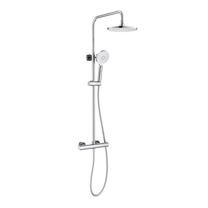 Aquavit Circular chrome two-outlet thermostatic shower column AT097502