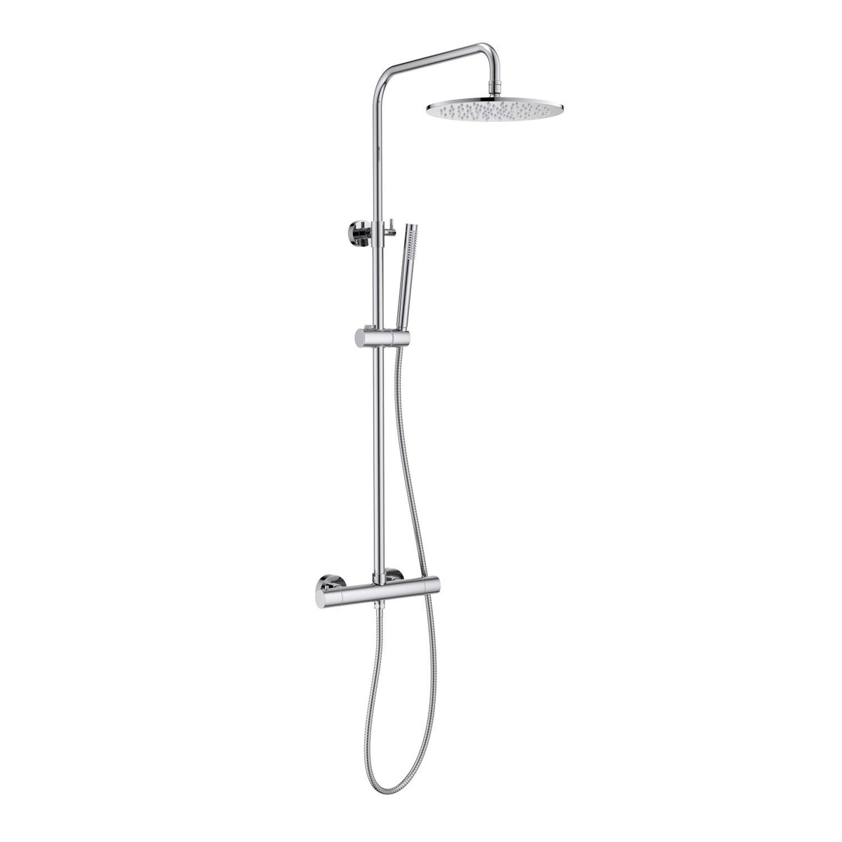 Circular Solid Brass Two-Outlet Thermostatic Shower Column AT097503