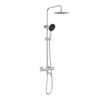Aquavit Circular chrome three-outlet thermostatic shower column AT097601