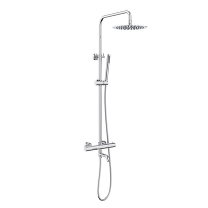Aquavit Circular chrome three-outlet thermostatic shower column AT097602