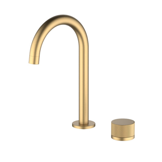 Circular X Two hole basin mixer AT100013