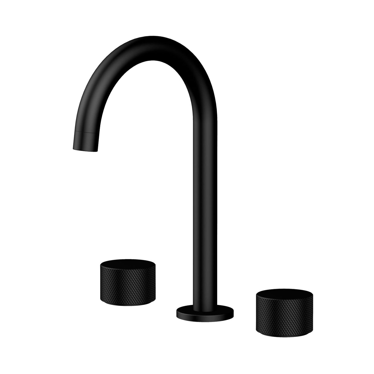 Circular X Modern Knurled Handle Brass Three-Hole Basin Mixer AT100014