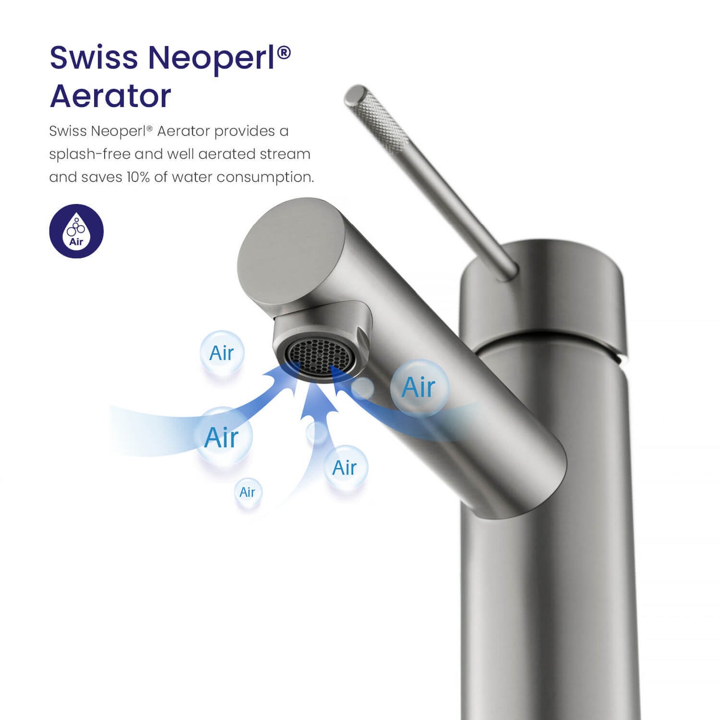 Circular Single hole basin faucet AT100211