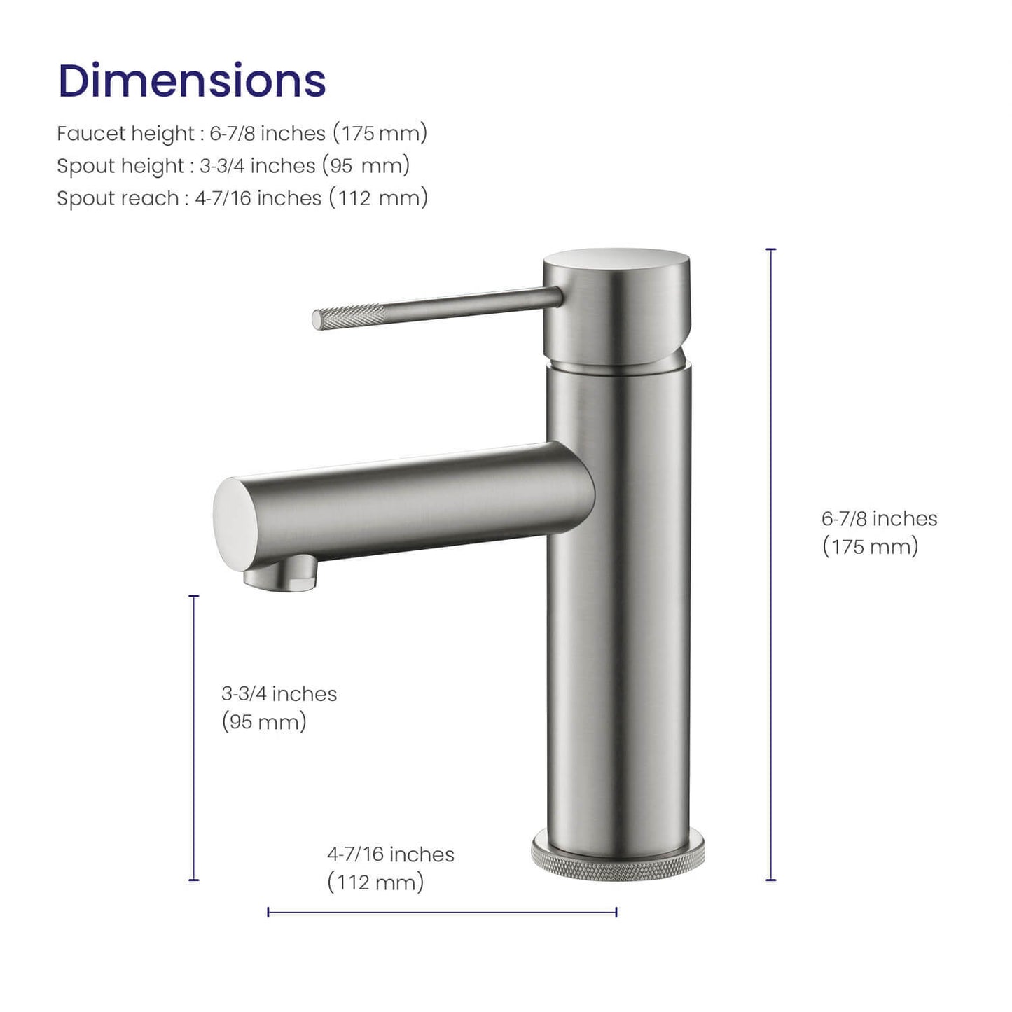 Circular Single hole basin faucet AT100211