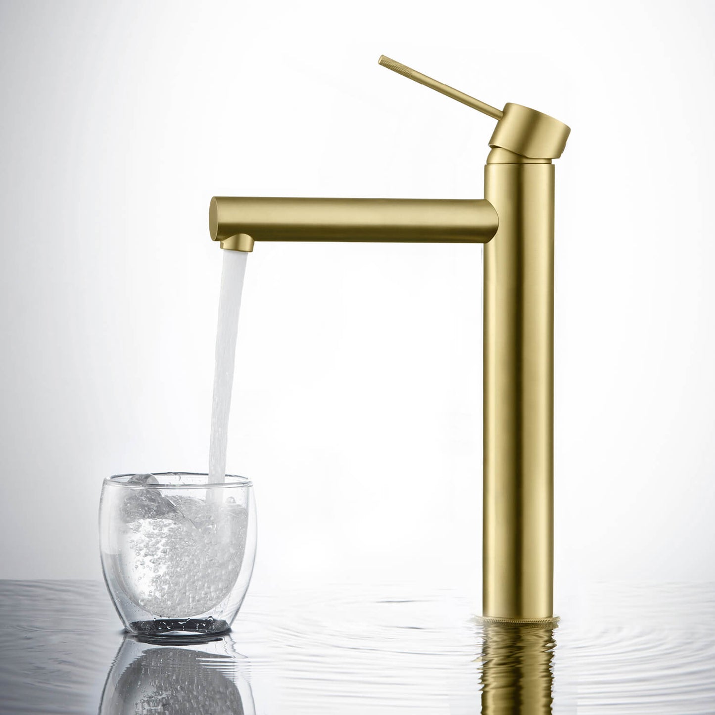 Circular Single hole high basin faucet AT100212
