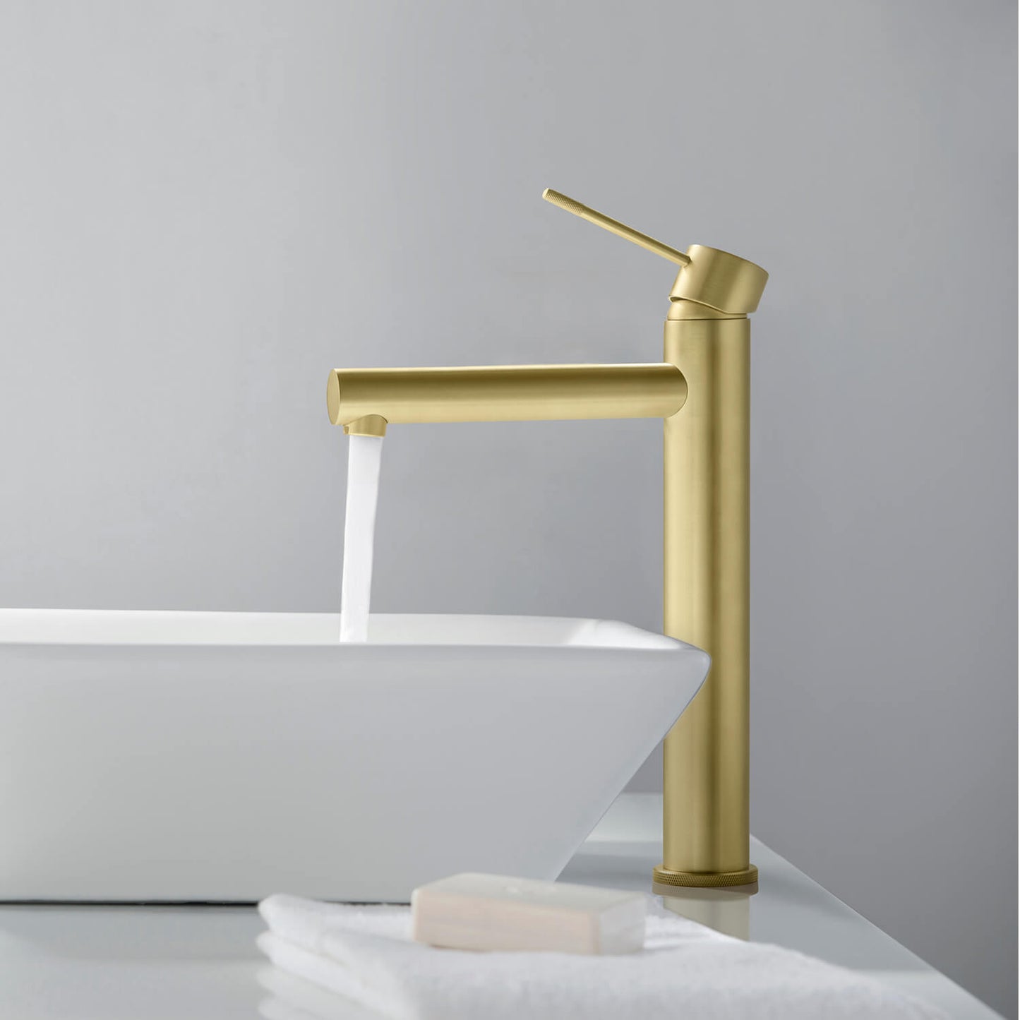 Circular Single hole high basin faucet AT100212