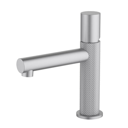 Aquavit Circular X Series Fully Knurled Basin Mixer AT100311