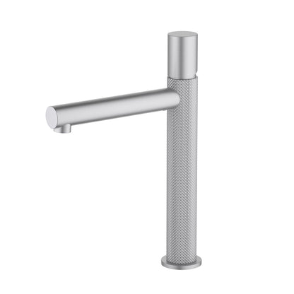 Aquavit Circular X Series Fully Knurled Tall Vessel Basin Mixer AT100312