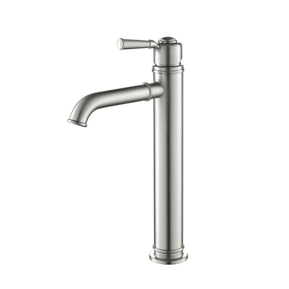 Aquavit Victoria AT150013 brushed nickel neo-classical tall vessel sink faucet