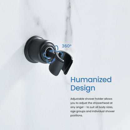 Aquavit Victoria adjustable brass hand shower bracket with 360-degree rotation AT152201