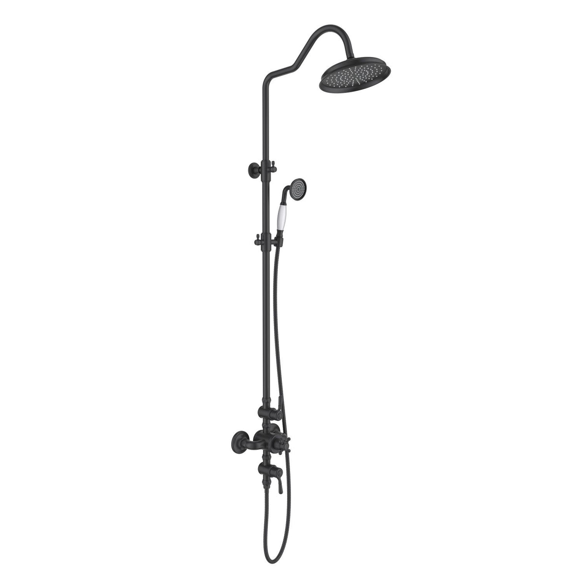 Aquavit Victoria matte black two-outlet thermostatic shower column AT157201