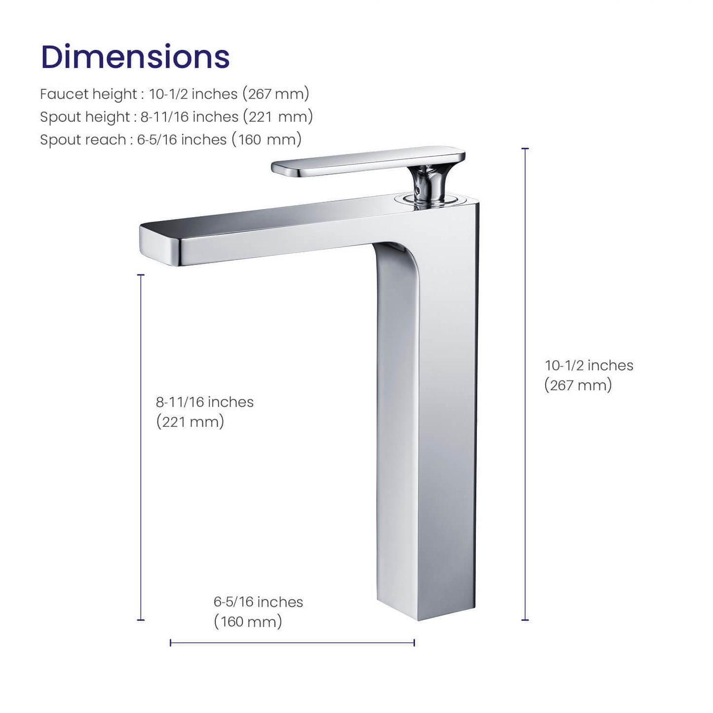 Apple single handle high basin faucet AT210012