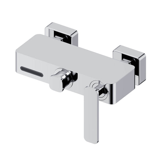 Aquavit Apple chrome solid brass waterfall bath shower mixer with storage platform AT212200