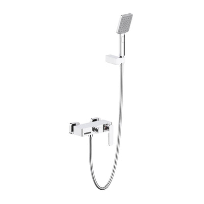 Aquavit Apple chrome waterfall bath shower mixer set with three-function hand shower AT212201