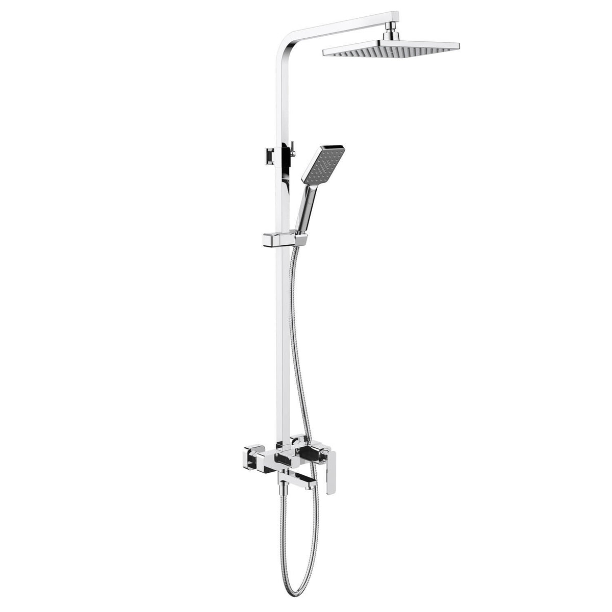 Aquavit Apple chrome three-outlet shower column with swivel spout AT216301