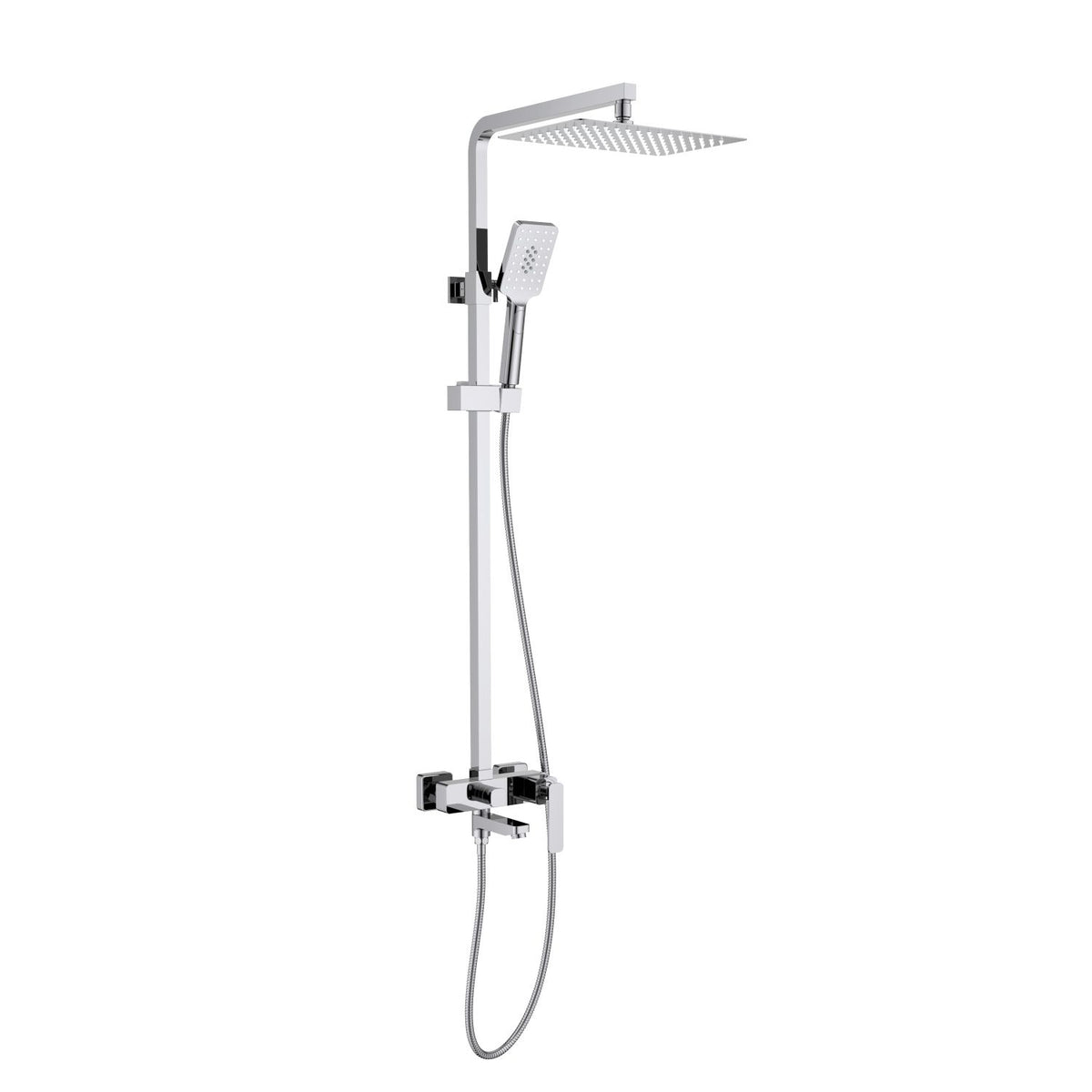 Aquavit Apple chrome three-outlet shower column with ultra-slim SUS304 head shower AT216302