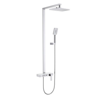 Aquavit Apple chrome push-button three-outlet shower column with storage shelf AT216401