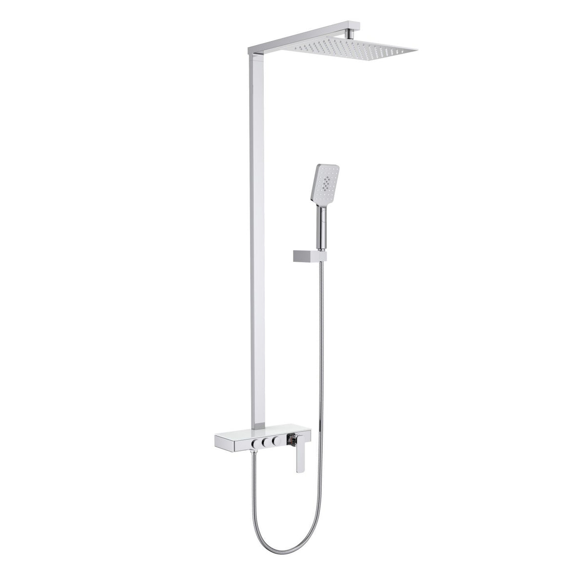 Aquavit Apple chrome push-button shower column with ultra-slim SUS304 head shower AT216402