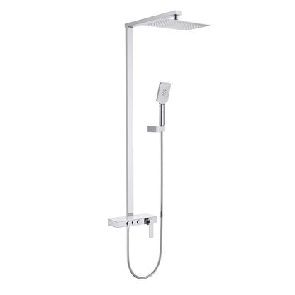 Aquavit Apple chrome push-button shower column with ultra-slim SUS304 head shower AT216402