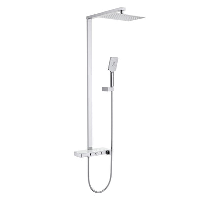 Aquavit Apple chrome push-button thermostatic shower column with stainless steel head shower AT217302