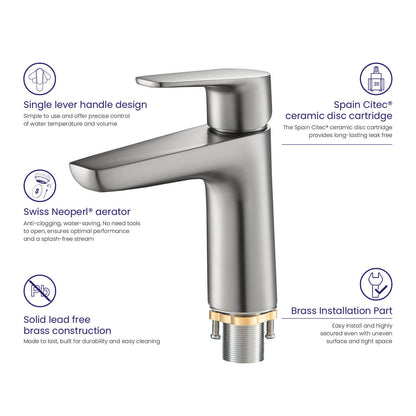 Harmony single handle basin faucet AT220011