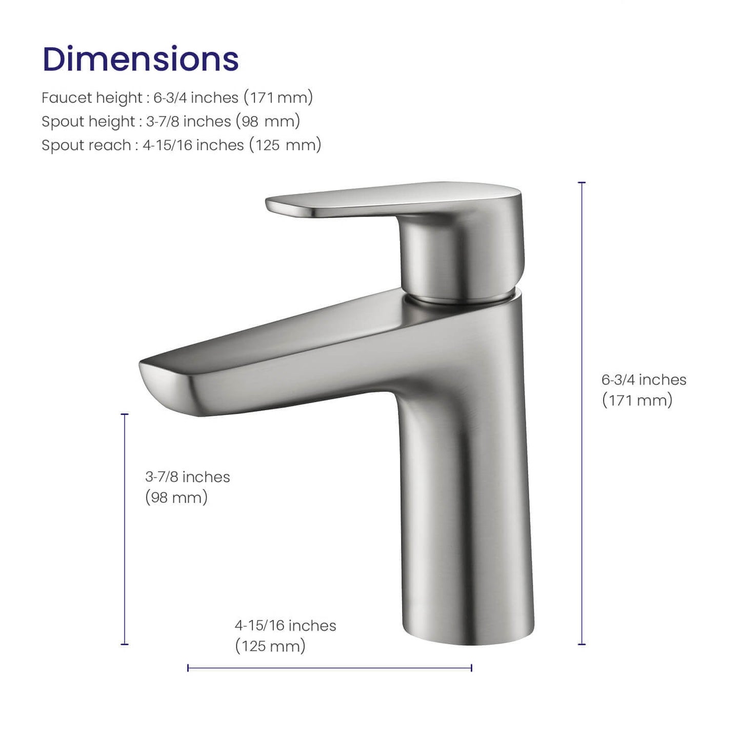 Harmony single handle basin faucet AT220011
