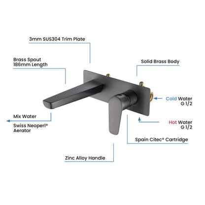 Harmony Series Wall-Concealed Basin Mixer AT220015
