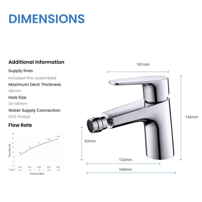 Premium Brass Bidet Faucet with Spain Citec Cartridge AT220031