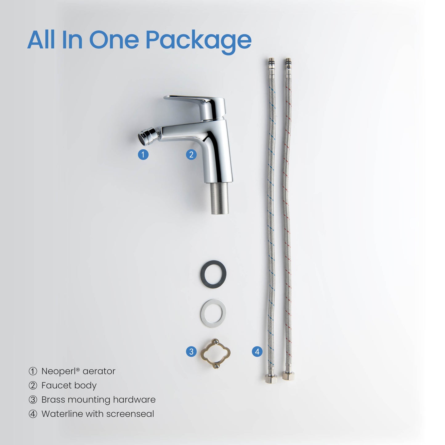 Premium Brass Bidet Faucet with Spain Citec Cartridge AT220031