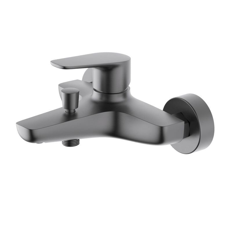 Aquavit Harmony brushed gunmetal solid brass wall-mounted bath shower mixer AT222200