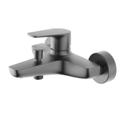Aquavit Harmony brushed gunmetal solid brass wall-mounted bath shower mixer AT222200