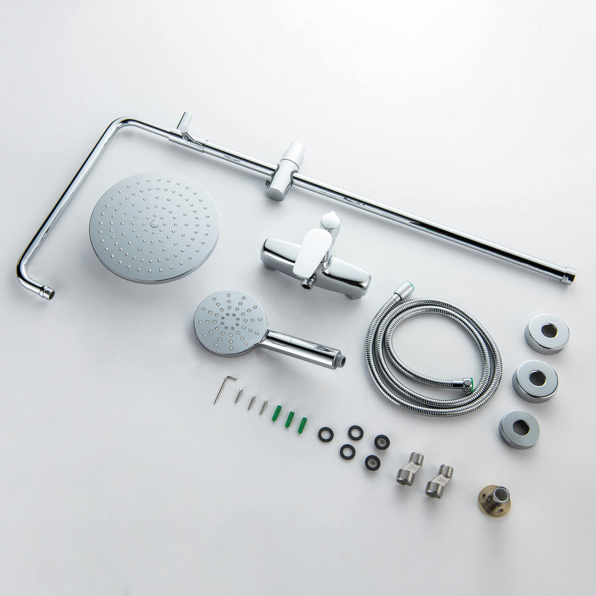 Aquavit Harmony two-outlet shower column components and installation parts