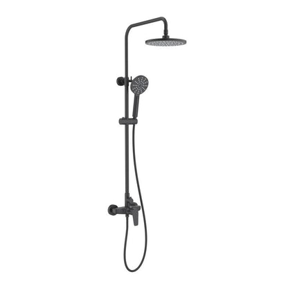 Aquavit Harmony matte black solid brass two-outlet shower column AT226201