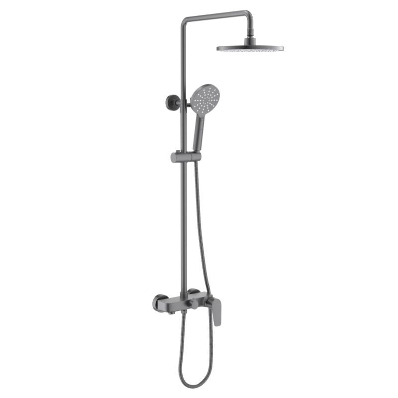 Aquavit Harmony Brushed Gunmetal three-outlet shower column with three-function hand shower AT226301