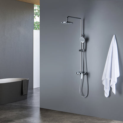 Aquavit Harmony three-outlet shower column installed in contemporary bathroom
