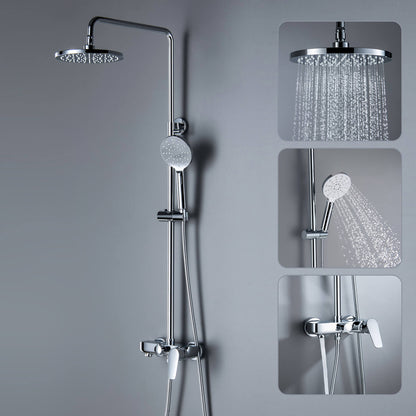 Aquavit Harmony shower column with head shower, hand shower and aerated bath spout