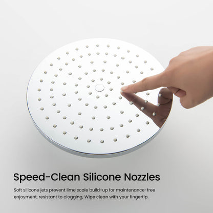 Aquavit Harmony round head shower with easy-clean silicone nozzles