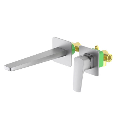 Matera Wall concealed basin mixer with square trim plate AT230215