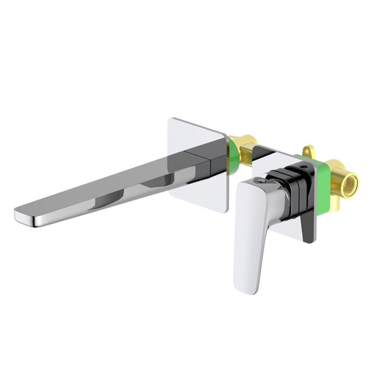Matera Wall concealed basin mixer with square trim plate AT230215