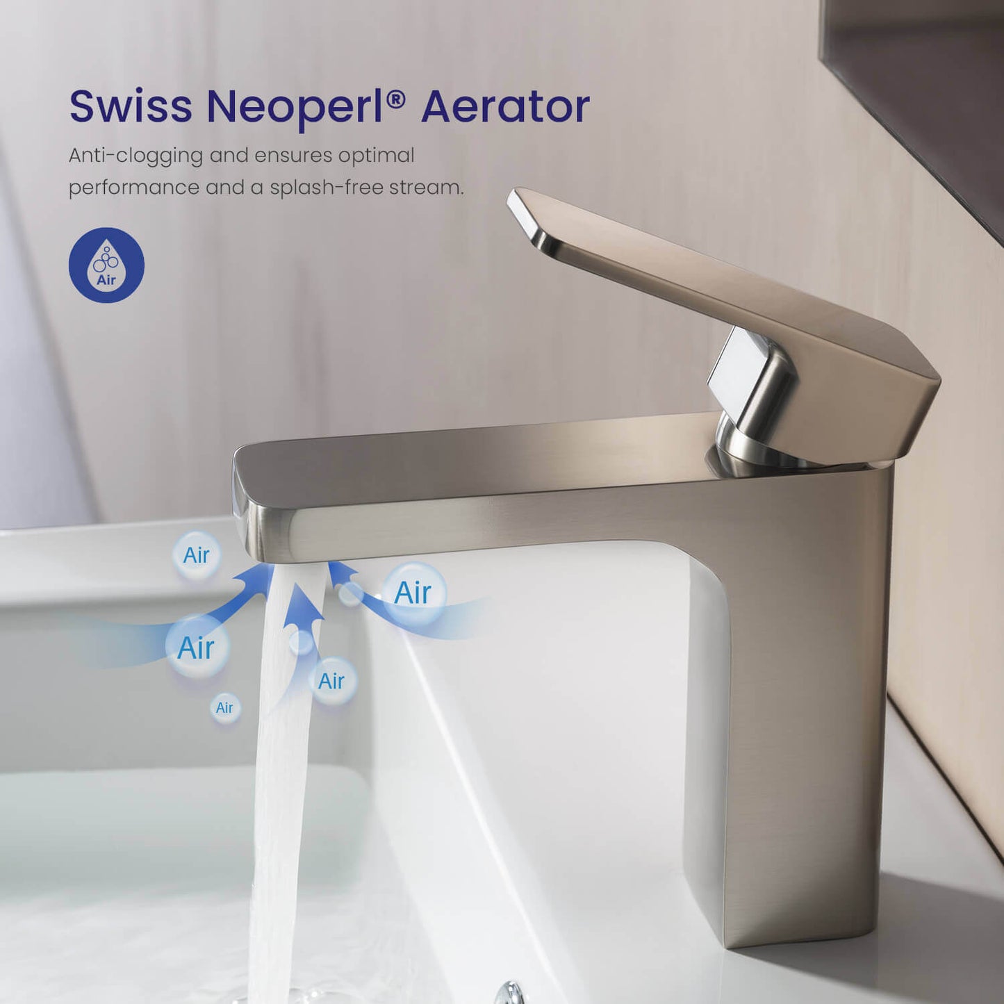 Infinity single handle basin faucet AT240011