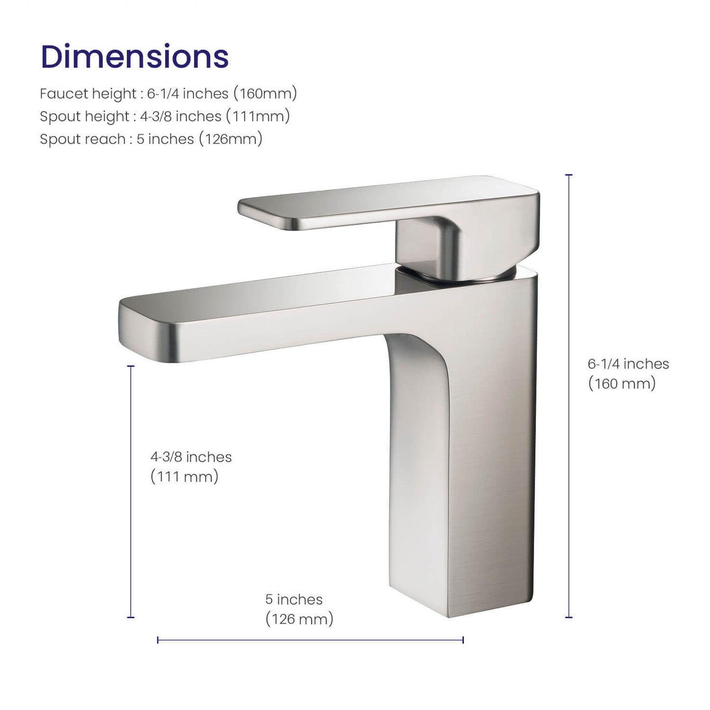 Infinity single handle basin faucet AT240011
