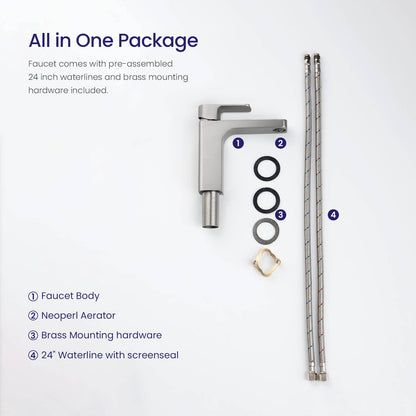 Infinity single handle basin faucet AT240011
