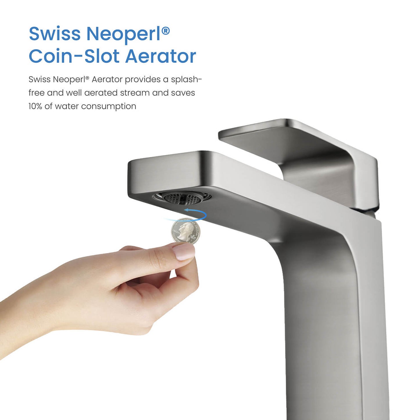 Infinity Single hole vessel basin faucet AT240012